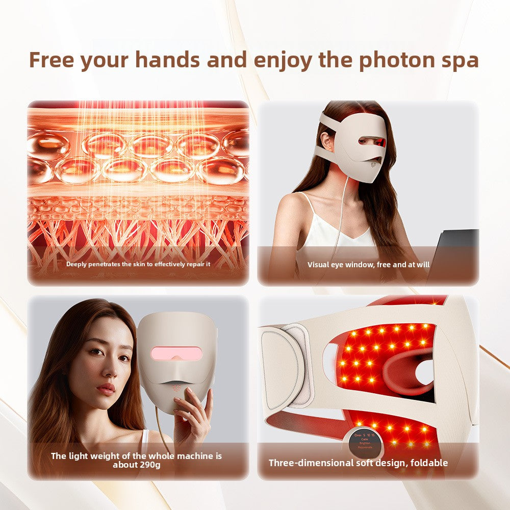 LED Light Therapy Face Mask 3D Infrared Photon Facial Skin Care Beauty Mask