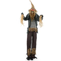 7 FT Halloween Decoration Animated Standing Scary Scarecrow with Light-up Eyes for Hunted Houses