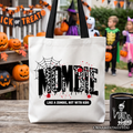 Mombie Like a Zombie But With Kids Tote Bag, Funny Halloween Mom Horror Gift Shopper