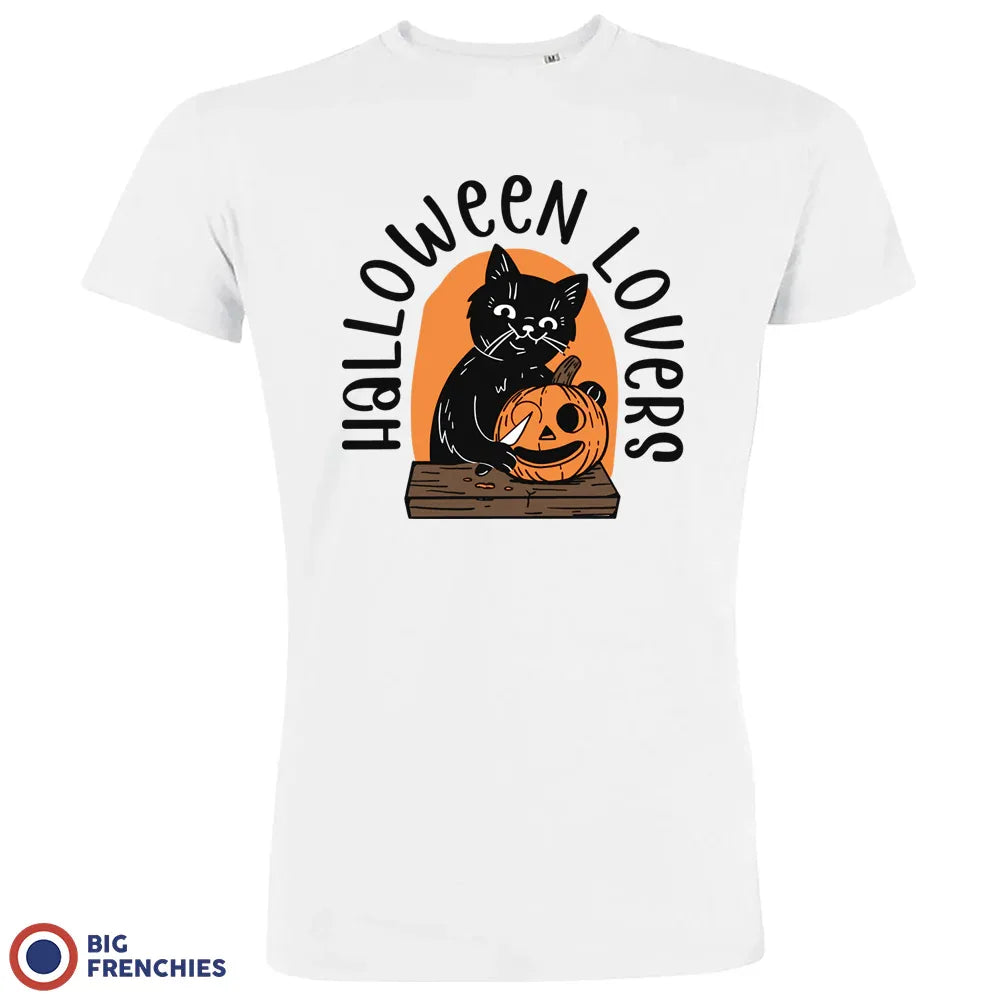Halloween Lovers With a Cat Men's Organic Cotton Tee