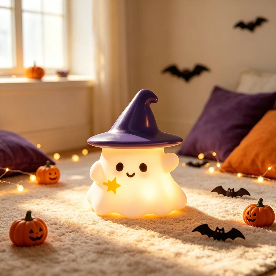 Cute Ghost & Pumpkin Halloween LED Night Light