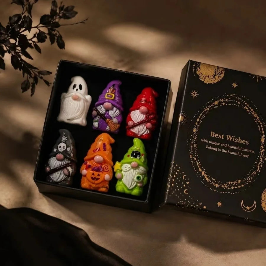Halloween Mini Dwarf Resin Figurines with Gift Box