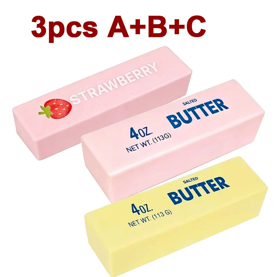 Strawberry Butter Stick Squishy Fidget Toy