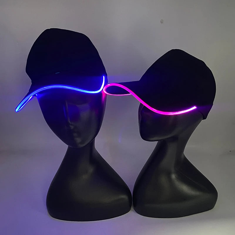Adult Hat Led Optical Fibre Baseball Cap