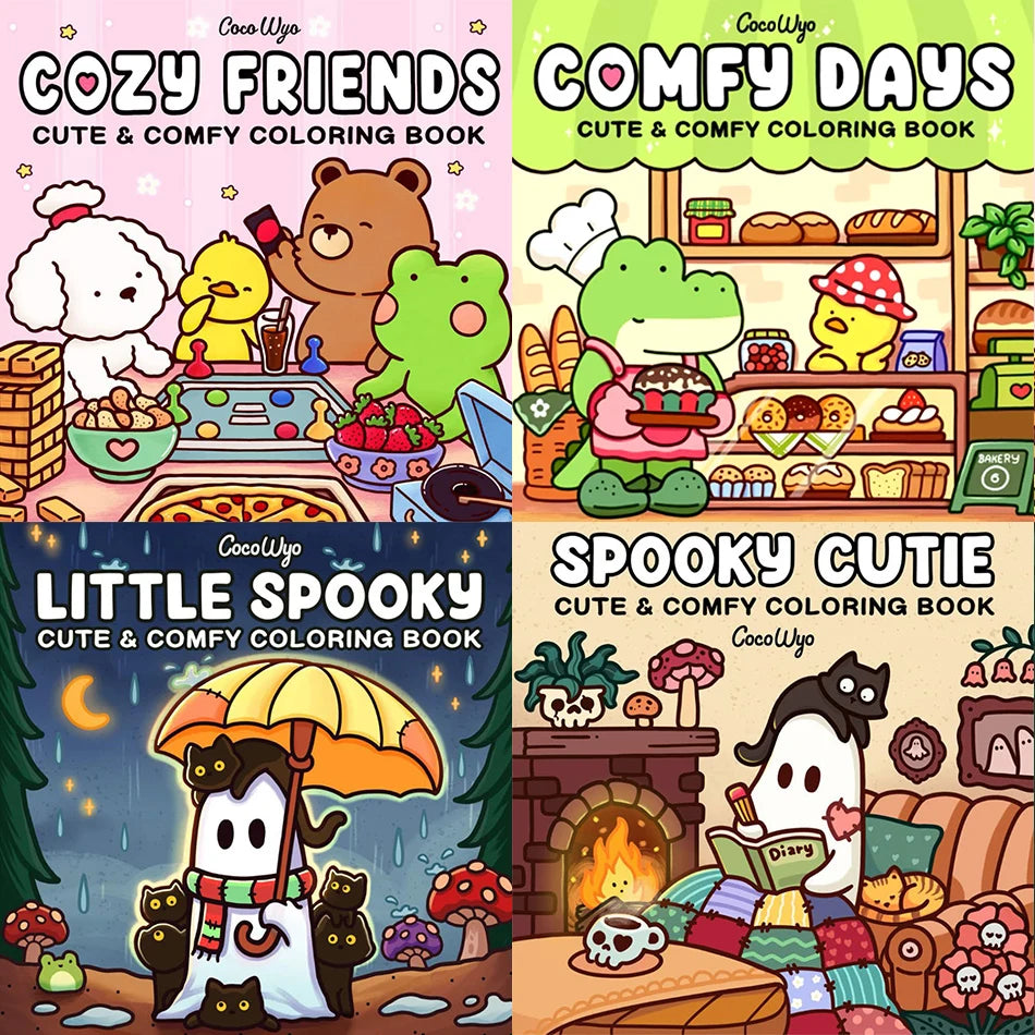 COZY FRIENDS Coloring Books