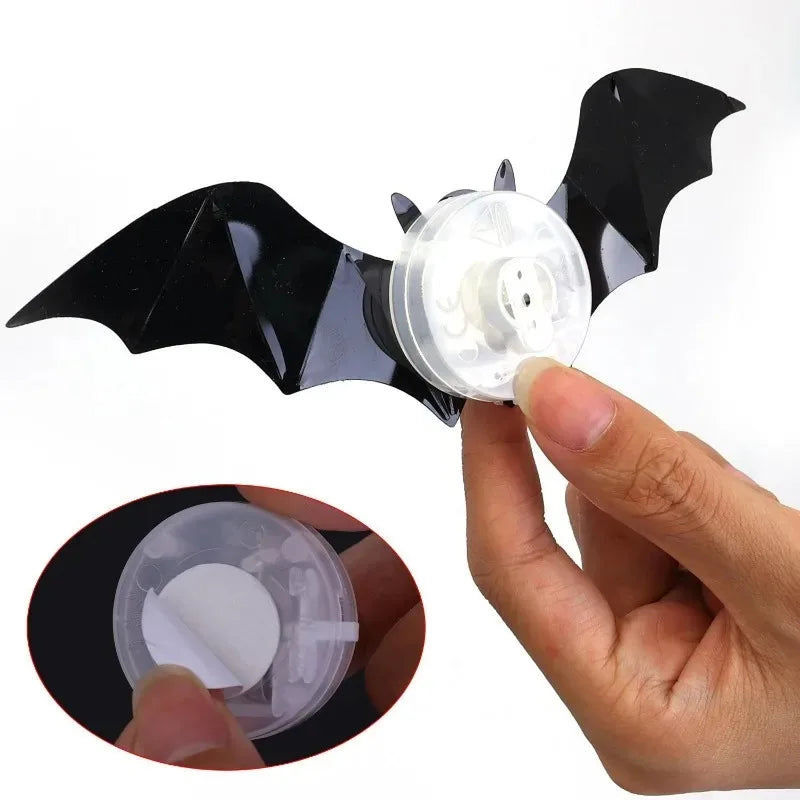 12-Piece LED Light-Up 3D Bat Wall Decorations