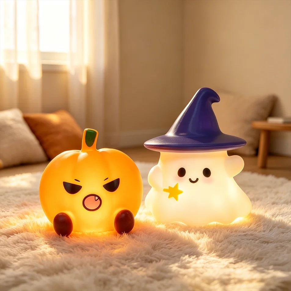 Cute Ghost & Pumpkin Halloween LED Night Light