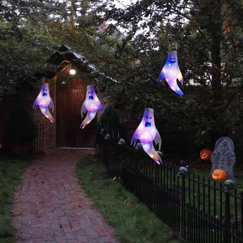 Hanging LED Ghost Halloween Decoration