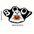 VIKAMA Ghost Halloween Carpet Soft Non-Slip Washable Entrance Door Mat Gothic Home Halloween Decor Bathroom Rug Home Decor