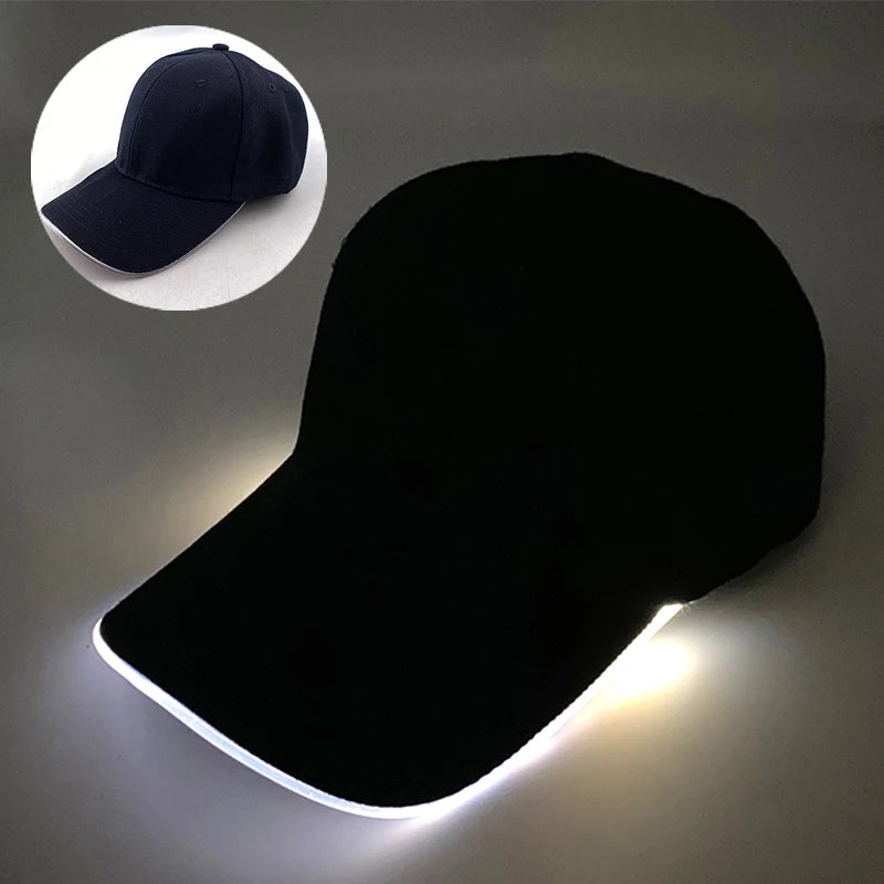 Adult Hat Led Optical Fibre Baseball Cap
