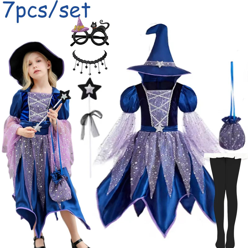 Girls’ Witch Halloween Costume & Accessories