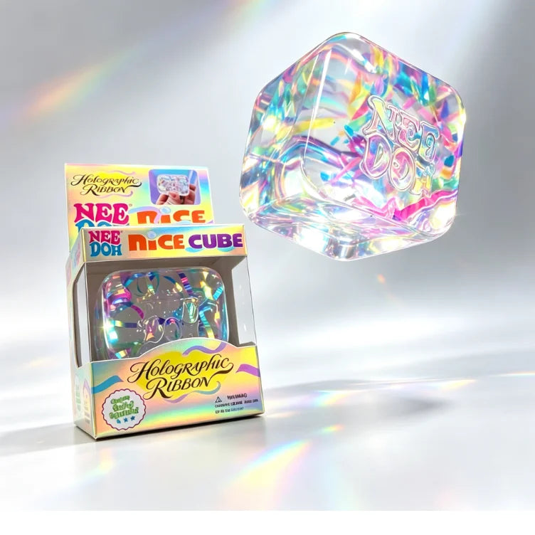 Needoh Holographic Ribbon Squeeze Sensory Toy