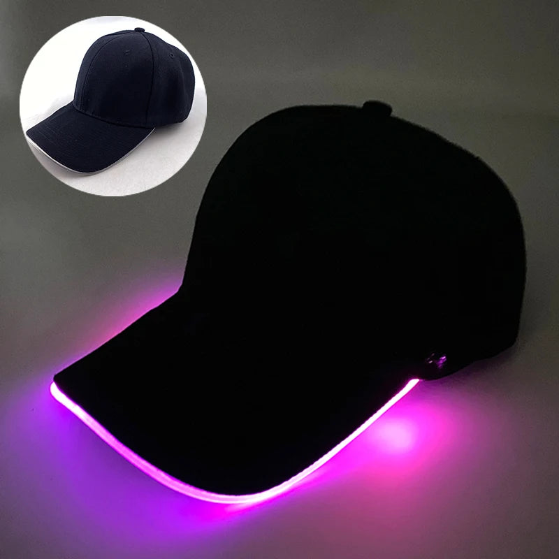 Adult Hat Led Optical Fibre Baseball Cap