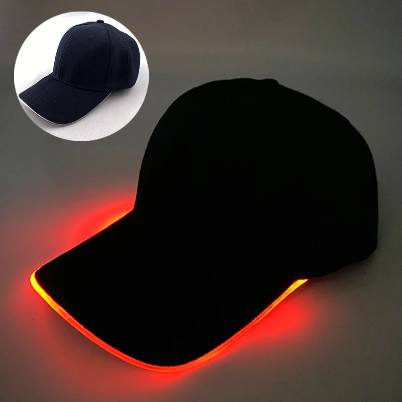 Adult Hat Led Optical Fibre Baseball Cap
