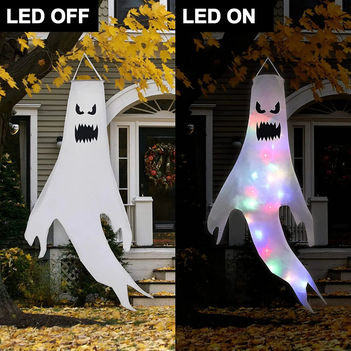 Hanging LED Ghost Halloween Decoration