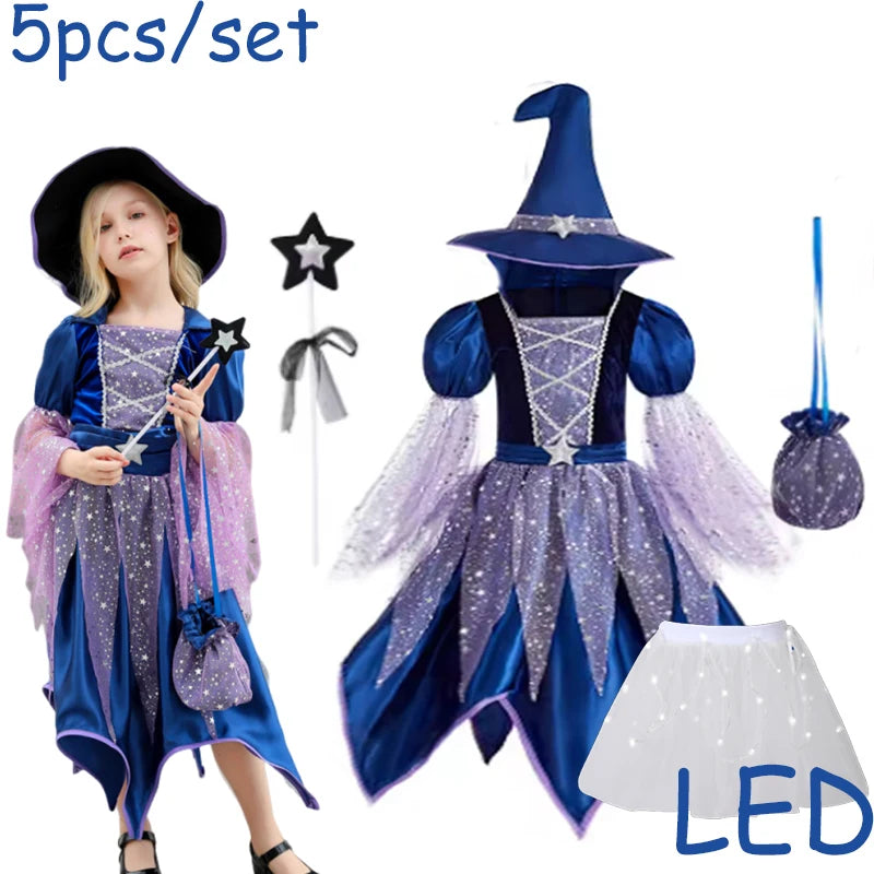 Girls’ Witch Halloween Costume & Accessories