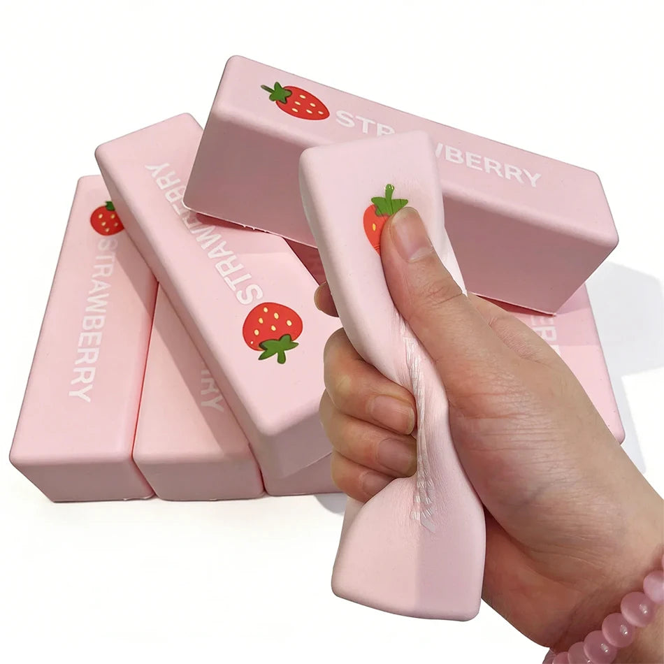 Strawberry Butter Stick Squishy Fidget Toy