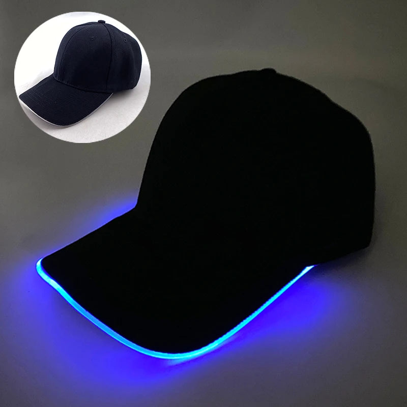 Adult Hat Led Optical Fibre Baseball Cap