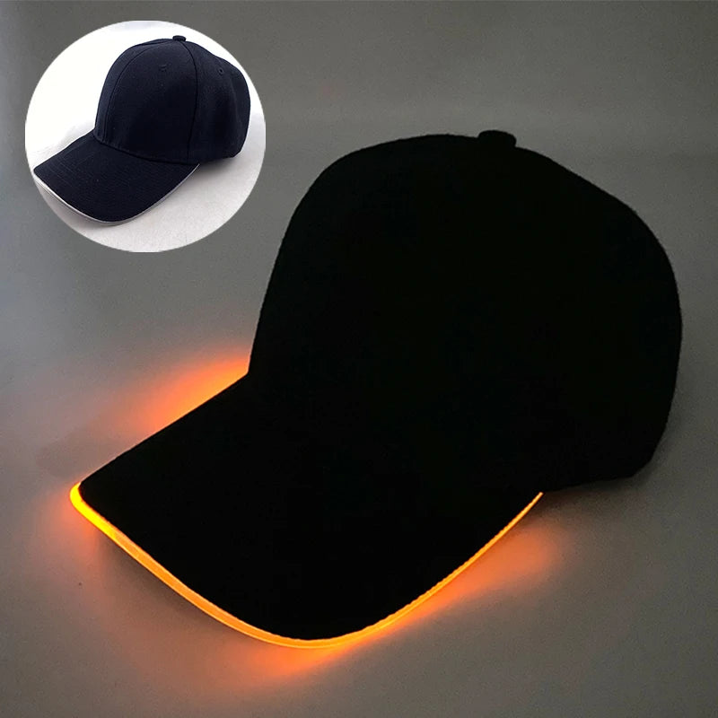 Adult Hat Led Optical Fibre Baseball Cap