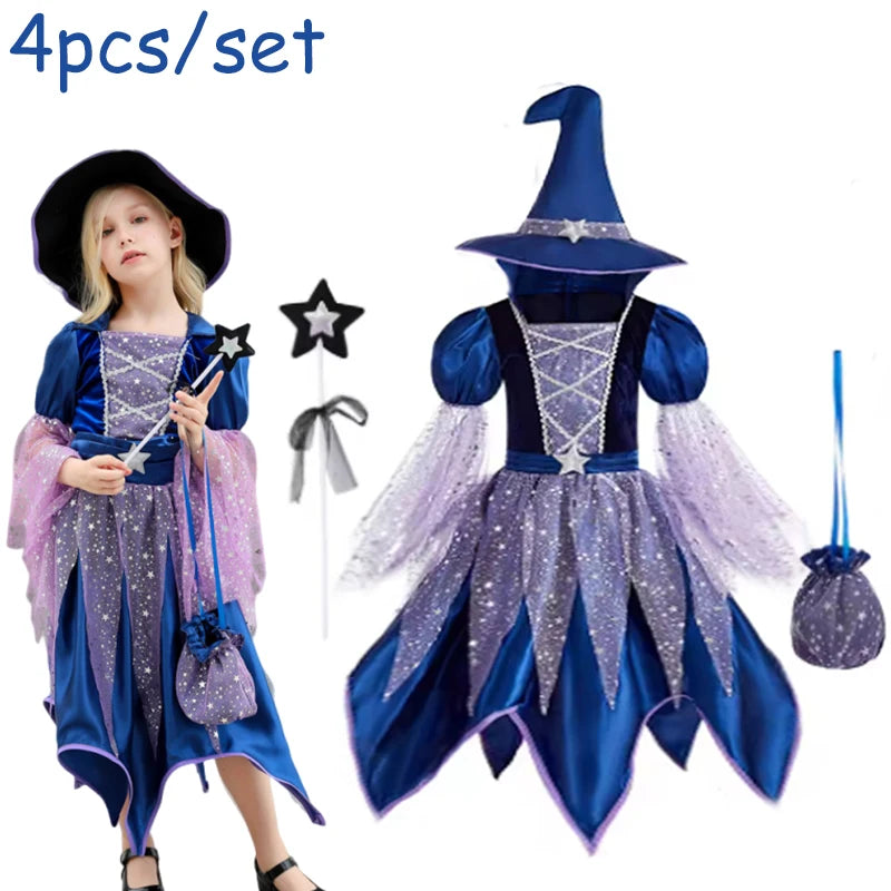 Girls’ Witch Halloween Costume & Accessories