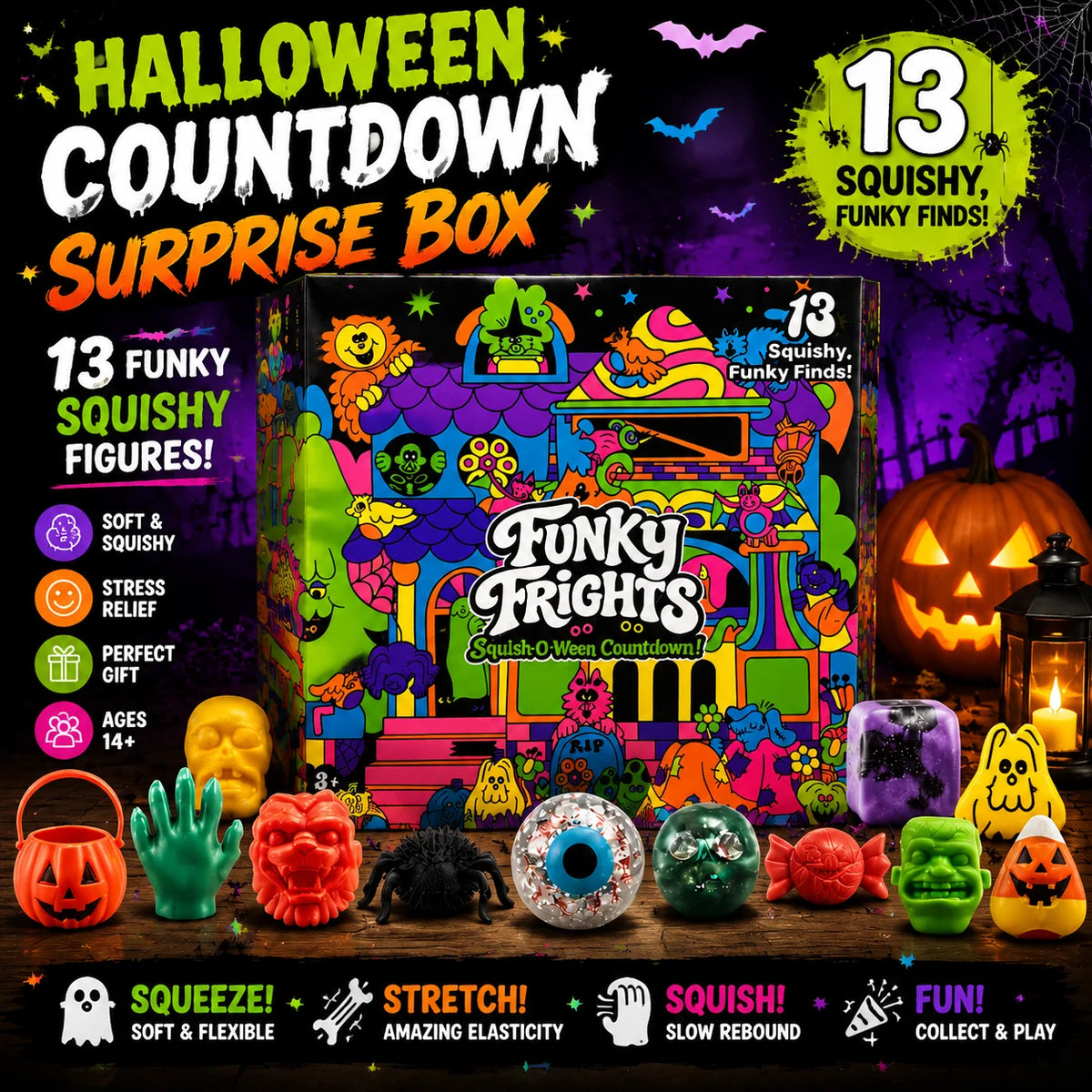 Needoh New Funky Frights Halloween Advent Calendar