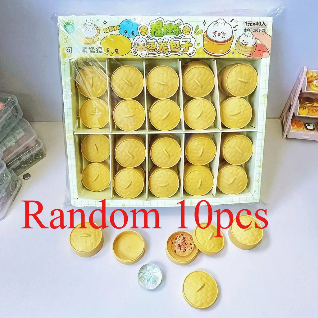 Mini Dumpling & Steamed Bun Squishy Fidget Set