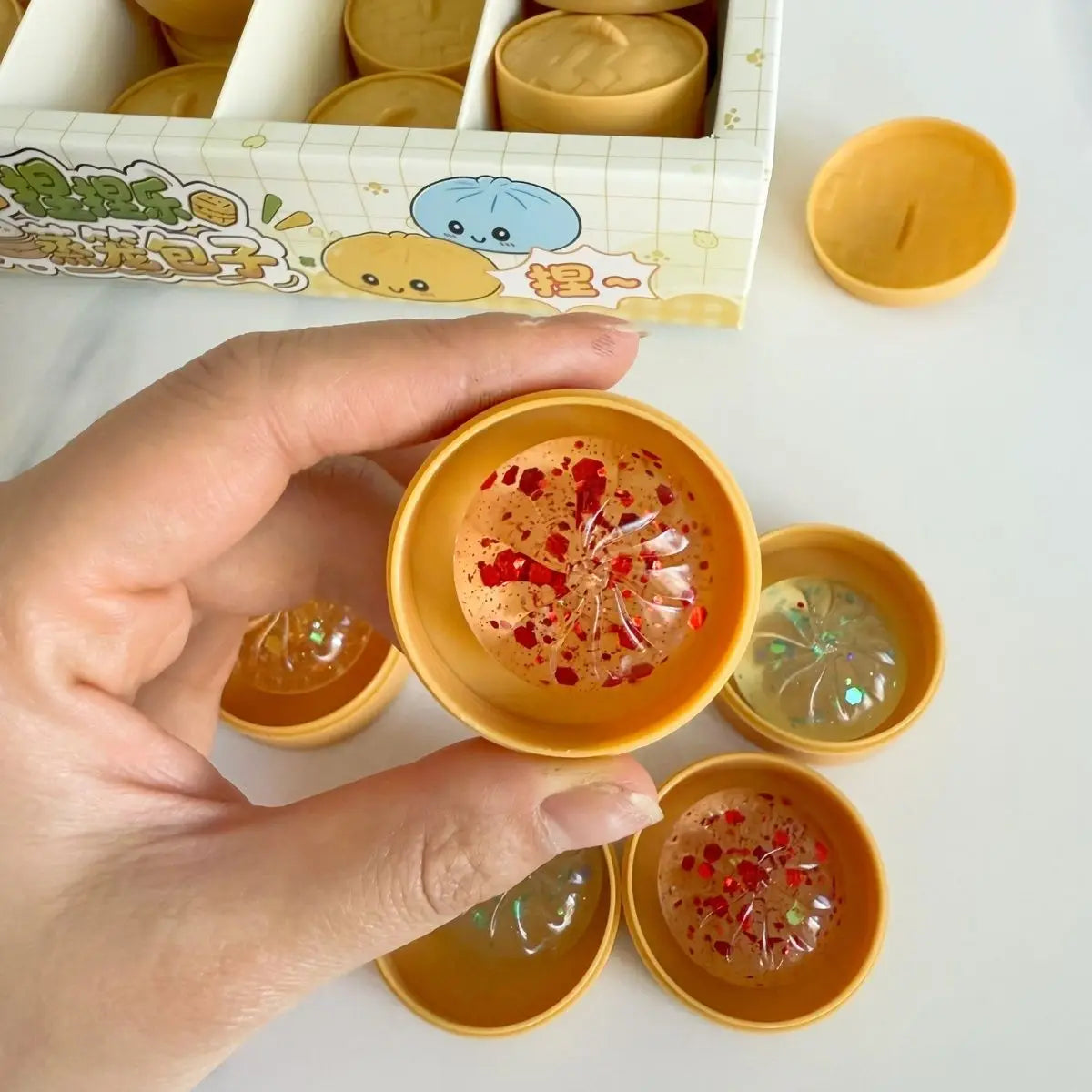 Mini Dumpling & Steamed Bun Squishy Fidget Set