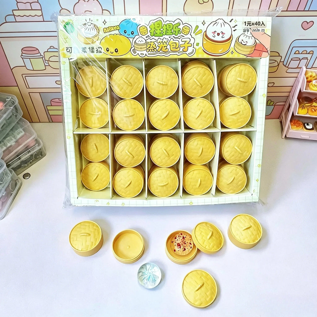 Mini Dumpling & Steamed Bun Squishy Fidget Set