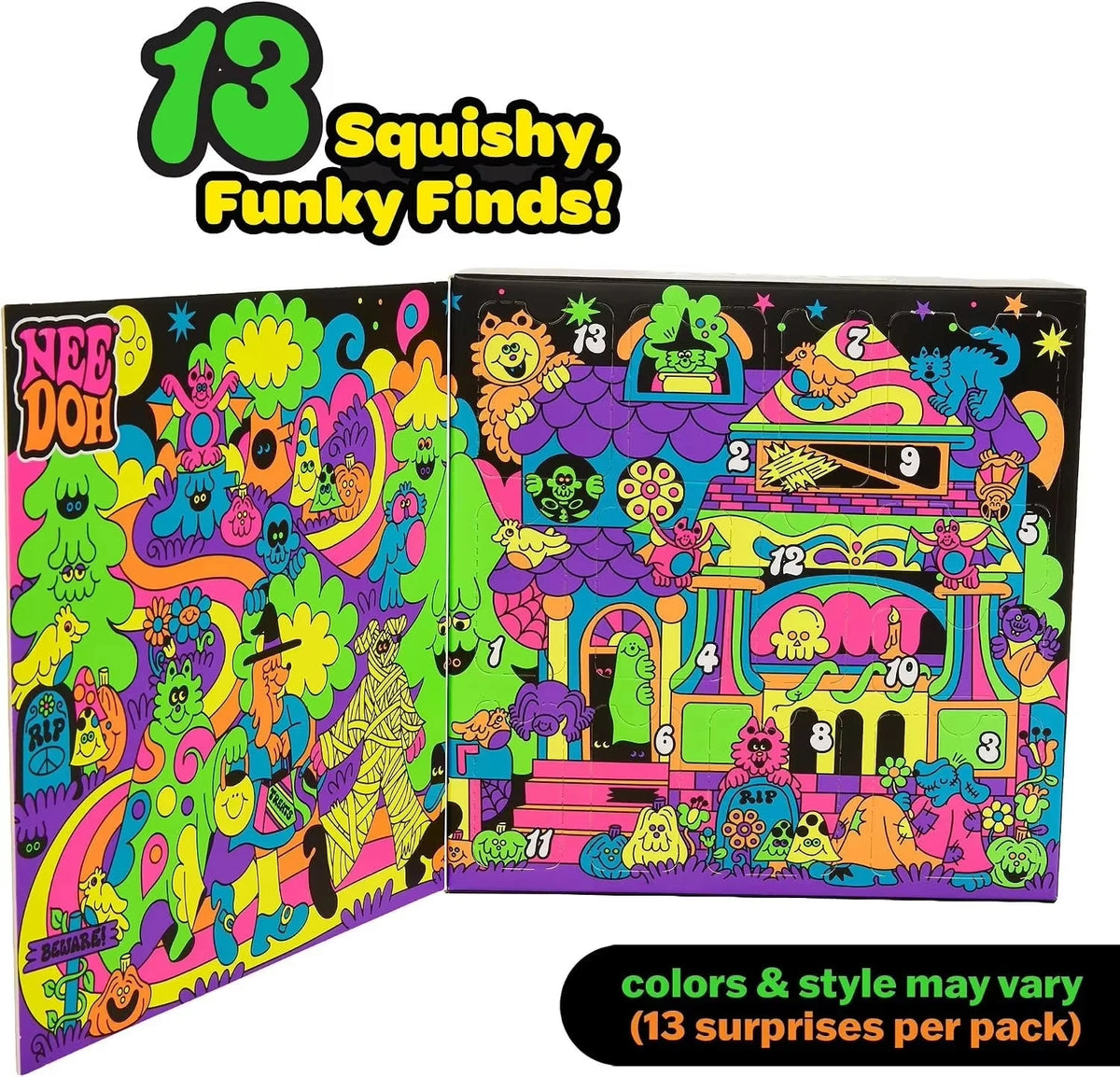 Needoh New Funky Frights Halloween Advent Calendar 13 Days