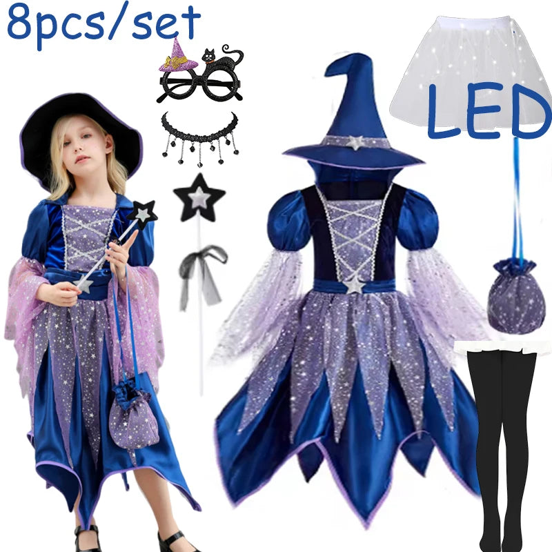 Girls’ Witch Halloween Costume & Accessories