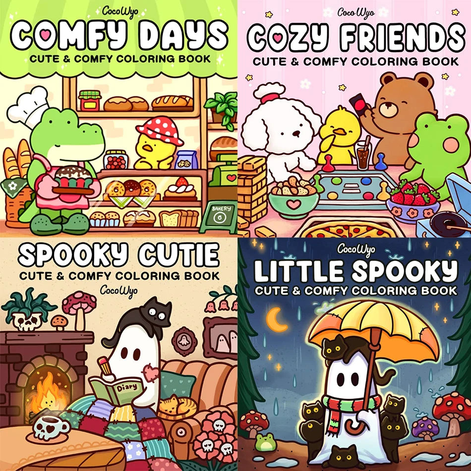 COZY FRIENDS Coloring Books