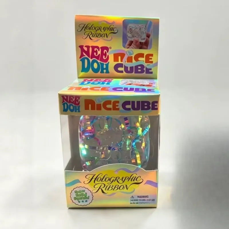Needoh Holographic Ribbon Squeeze Sensory Toy