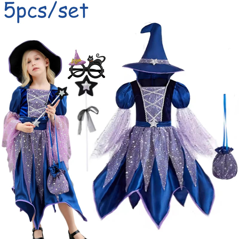 Girls’ Witch Halloween Costume & Accessories