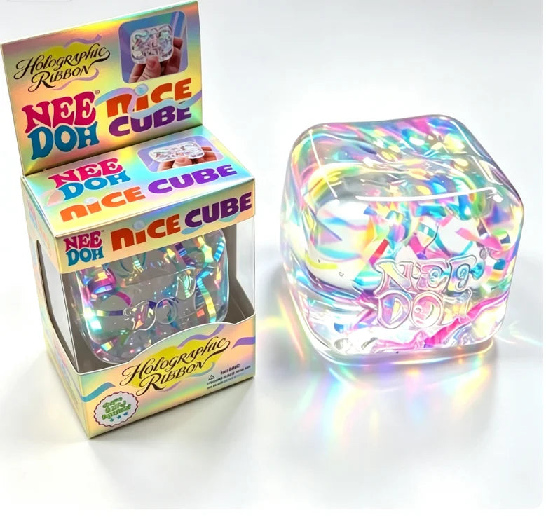 Needoh Holographic Ribbon Squeeze Sensory Toy