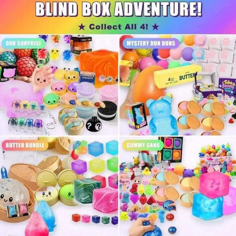 Needoh Random Blind Box Flow Pattern Ice Cube Water Drop Maltose Stress Relief Bounce Back Fun Fidget Toy High Appearance