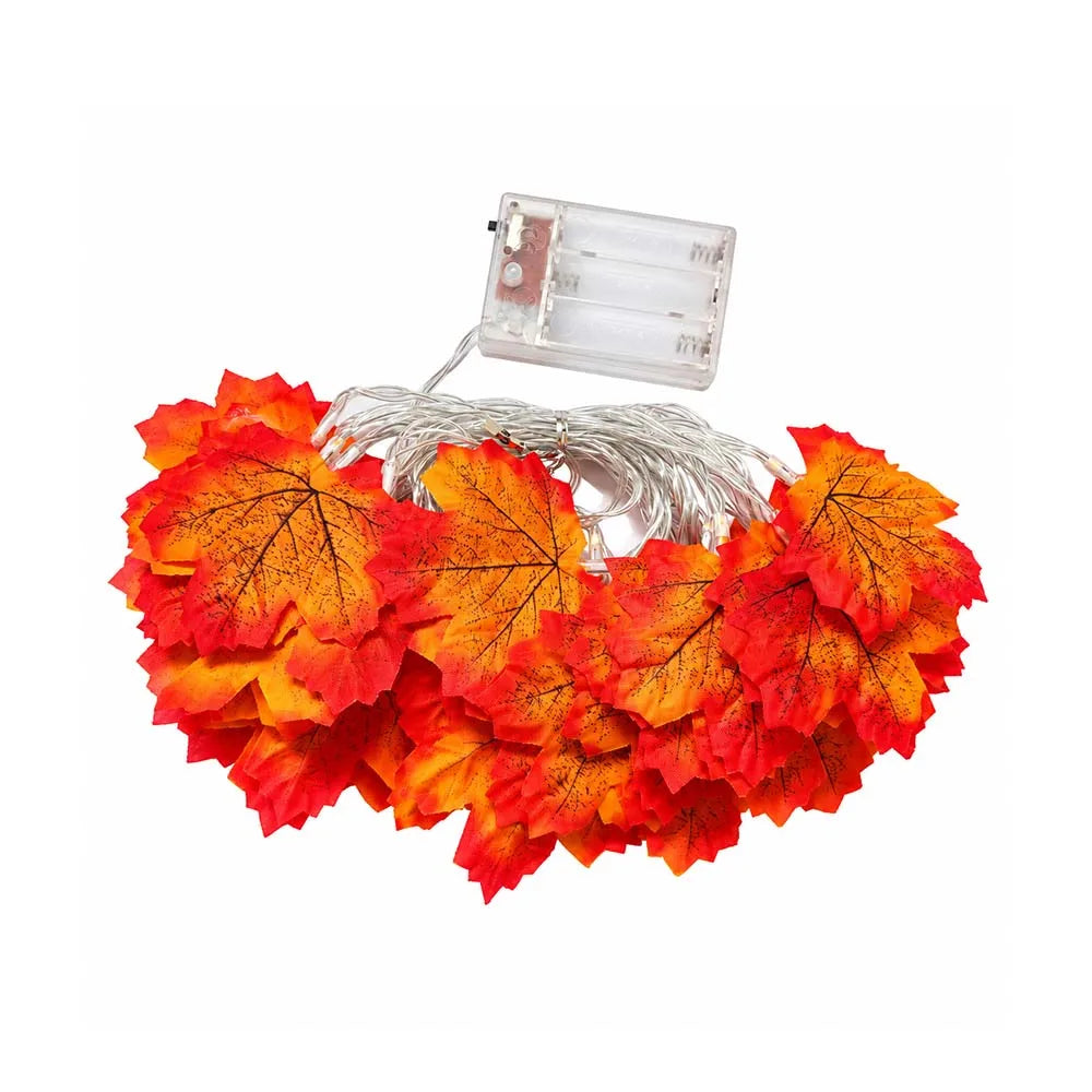 Halloween LED Maple Leaf Garland String Lights