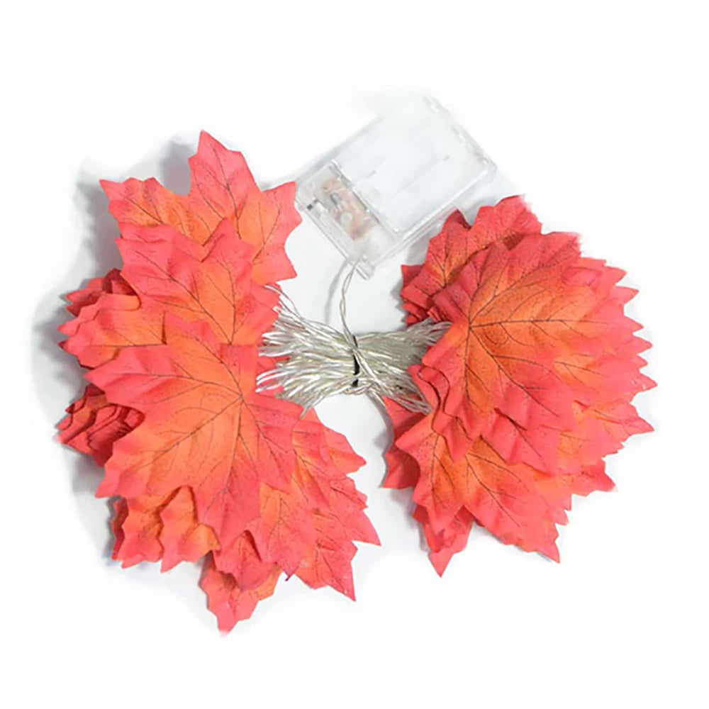 Halloween LED Maple Leaf Garland String Lights