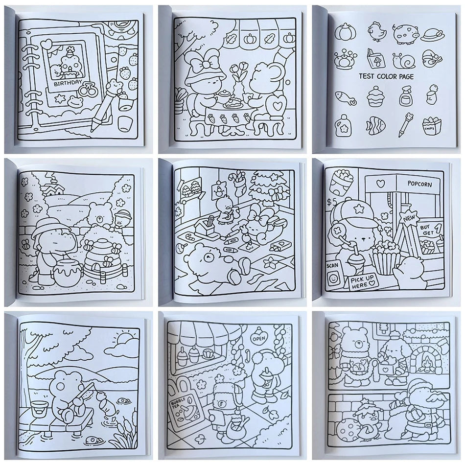 COZY FRIENDS Coloring Books