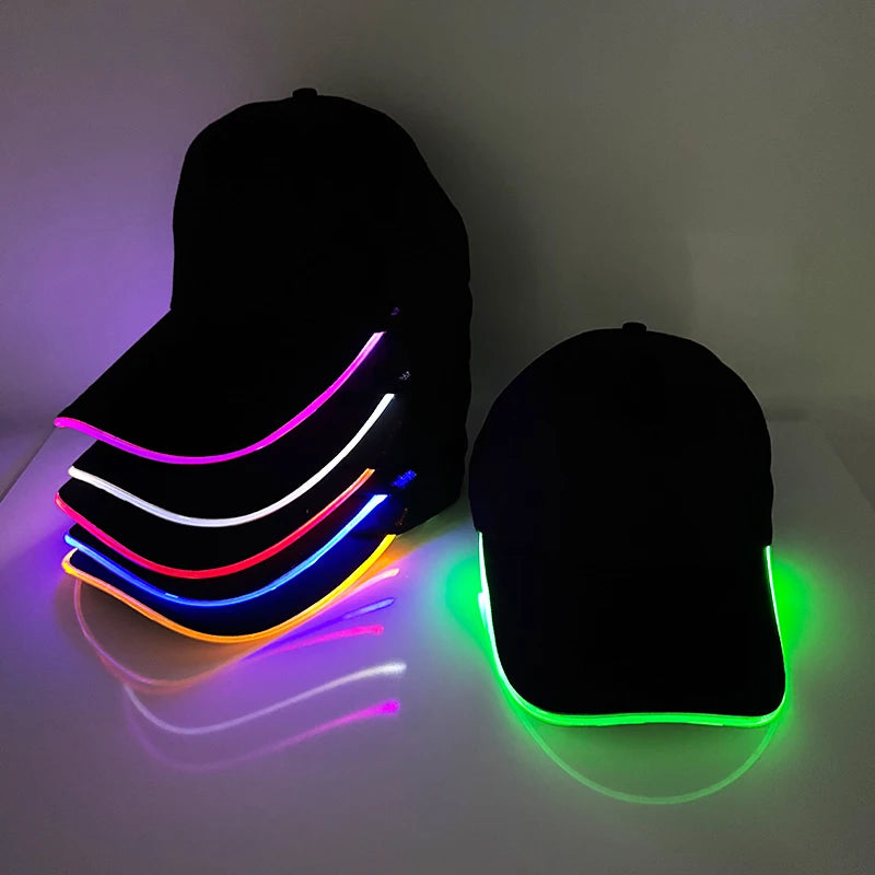 Adult Hat Led Optical Fibre Baseball Cap