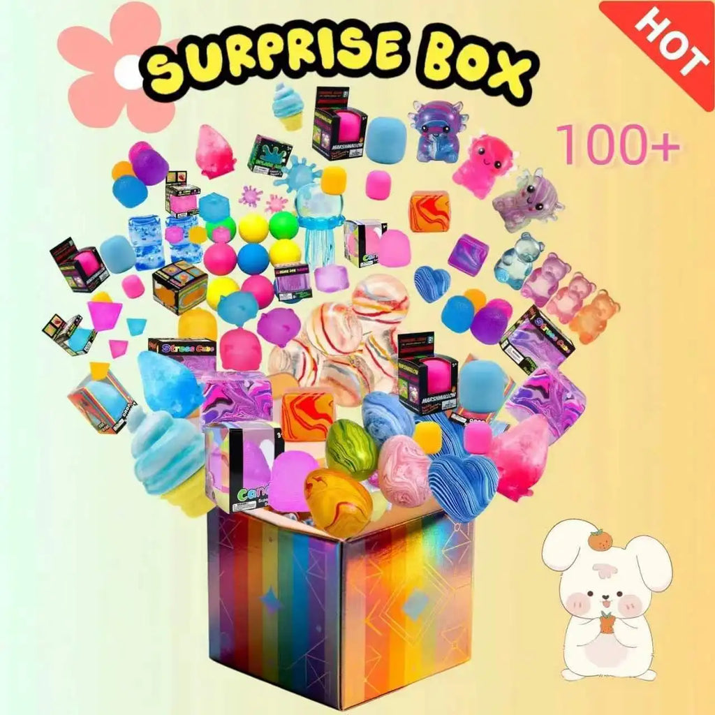 Needoh Random Blind Box Flow Pattern Ice Cube Water Drop Maltose Stress Relief Bounce Back Fun Fidget Toy High Appearance