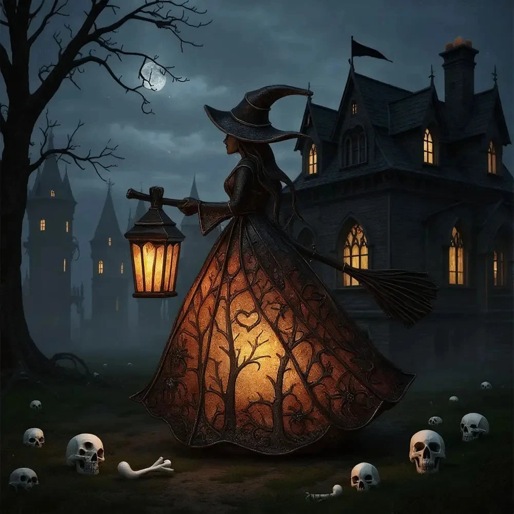 Halloween Witch LED Lantern Night Light